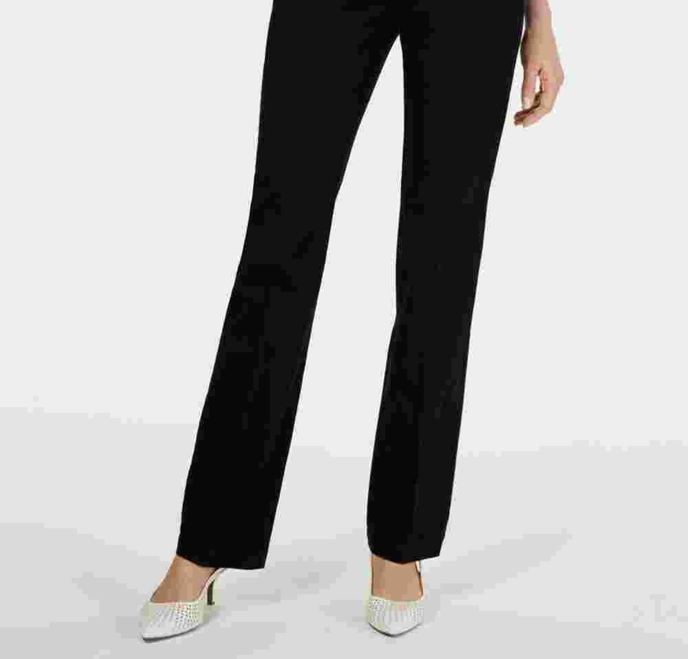 Calça feminina Charter Club com controle de barriga, preta, tamanho 8 P