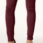 Leggings femininas de malha ponte com costura frontal estilo &amp; co, roxas, tamanho pequeno G