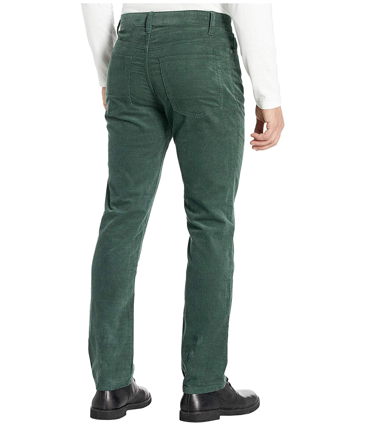 Calça de veludo cotelê masculina Nautica Classic Fit com perna reta, verde, tamanho 40x30