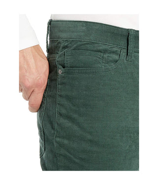 Calça de veludo cotelê masculina Nautica Classic Fit com perna reta, verde, tamanho 40x30