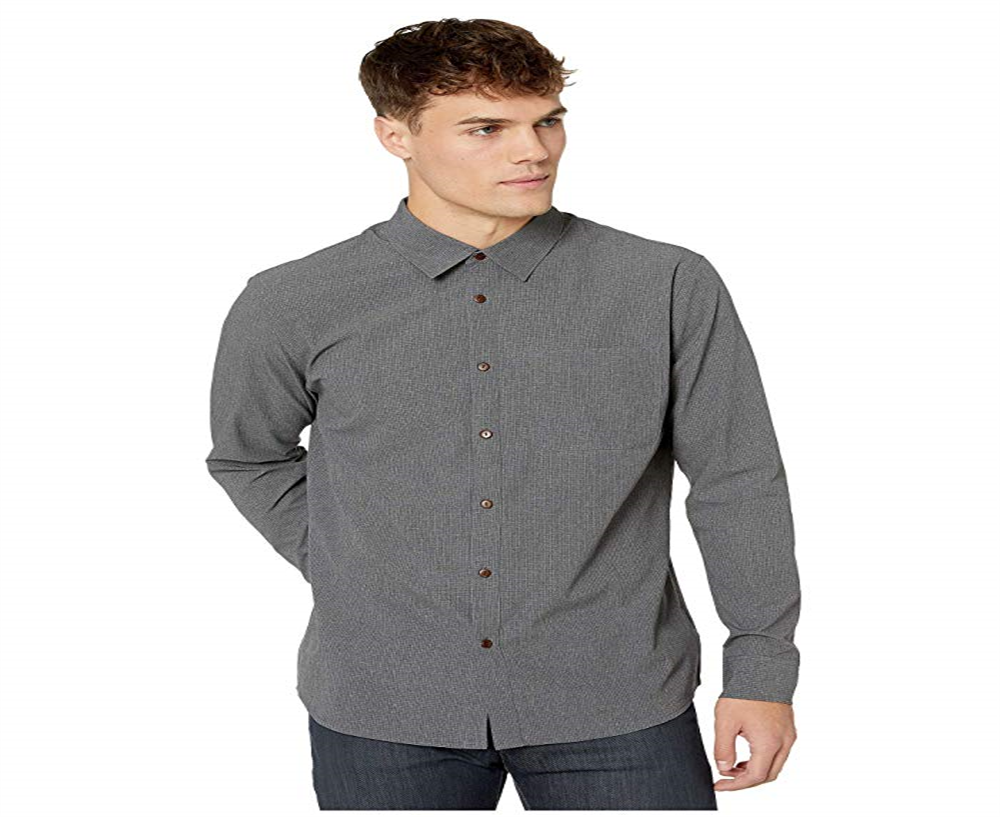 Camisa Quiksilver Tech LS Masculina Preta Tamanho M