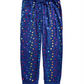 Calça de dormir jogger de veludo com estampa de coração da Max &amp; Olivia Little &amp; Big Girl, tamanho P, azul