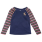 Camiseta listrada de unicórnio para meninas Epic Threads, azul, tamanho 4T