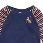 Camiseta listrada de unicórnio para meninas Epic Threads, azul, tamanho 4T