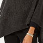 Poncho envelope feminino Karen Scott, preto, tamanho pequeno