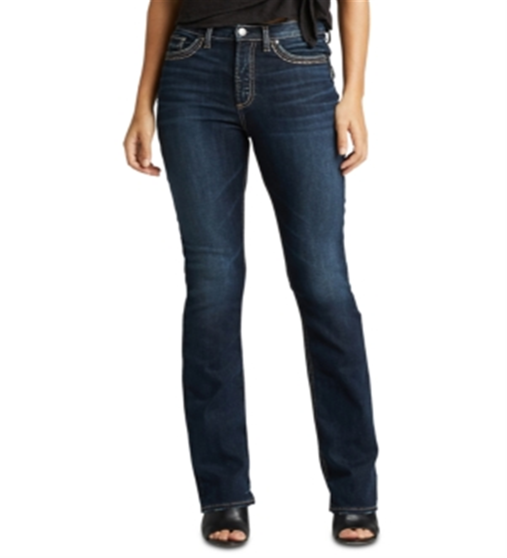 Calça jeans feminina slim boot azul da Silver Jeans Co., tamanho 28