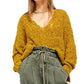 Suéter feminino Free People Sunday Shore de algodão misto, verde, tamanho X-S