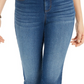 Calça jeans feminina estilo &amp; co, rasgada, autêntica, cropped, boca de sino, azul, tamanho 4