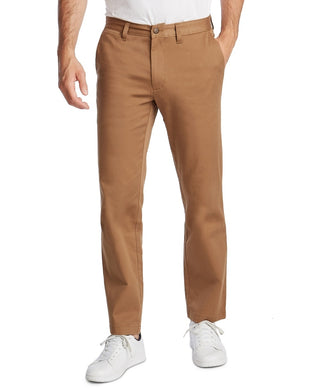 Calça de convés elástica masculina Nautica Classic-Fit marrom tamanho 31x32
