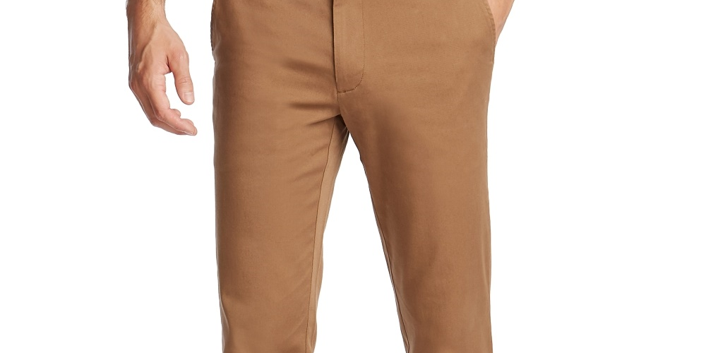 Calça de convés elástica masculina Nautica Classic-Fit marrom tamanho 31x32
