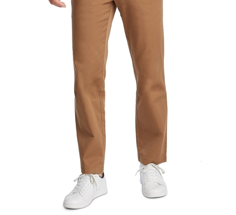 Calça de convés elástica masculina Nautica Classic-Fit marrom tamanho 31x32