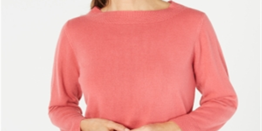 Karen Scott Suéter Feminino Gola Canoa Rosa Orquídea Tamanho Pequeno GG