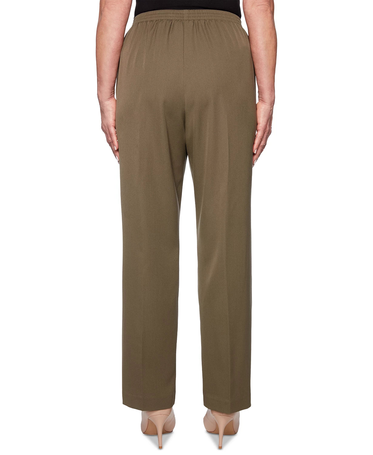 Calça feminina Petite Cedar Canyon Pull-On Alfred Dunner, verde, tamanho 24x6