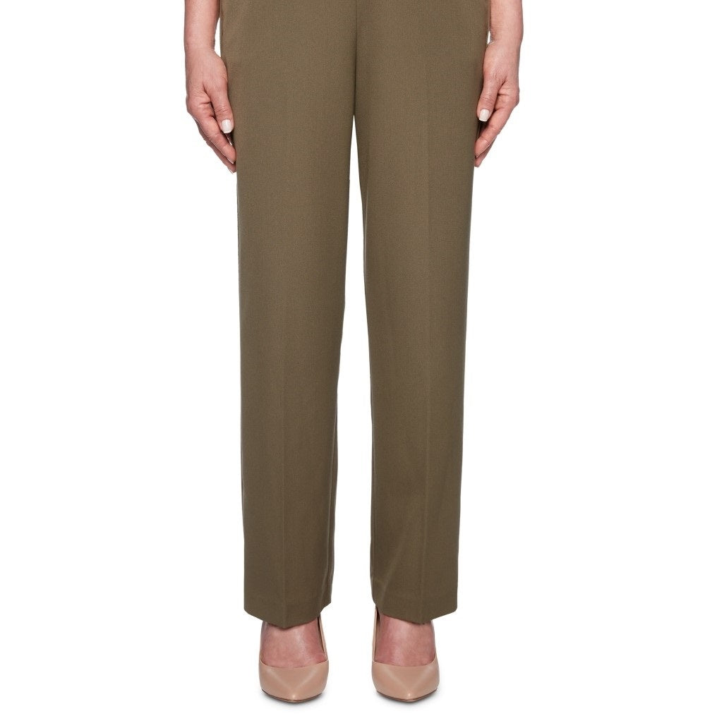 Calça feminina Petite Cedar Canyon Pull-On Alfred Dunner, verde, tamanho 24x6