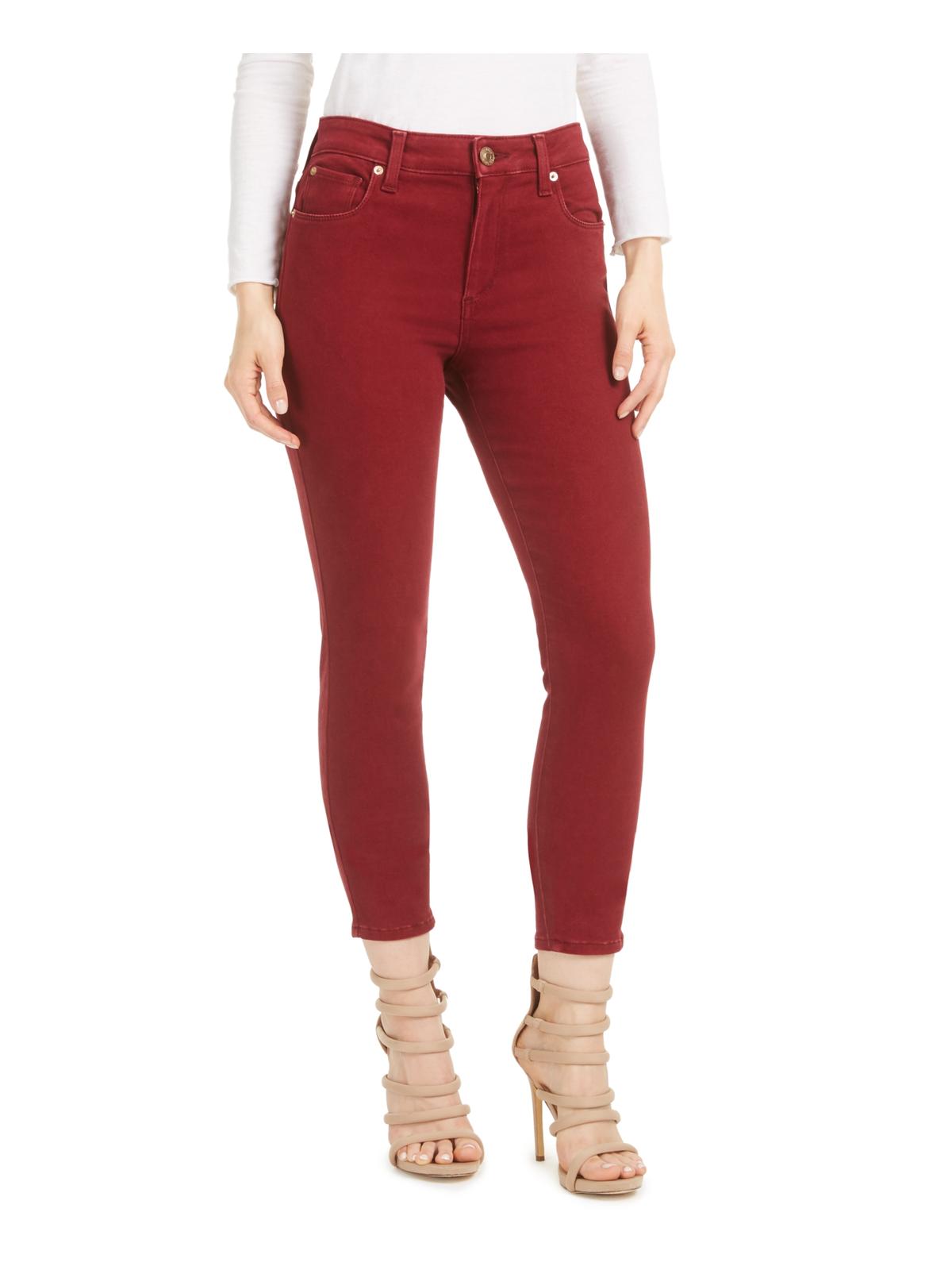 Calça jeans skinny Ellie de cintura alta feminina STS Blue, vermelha, tamanho 29