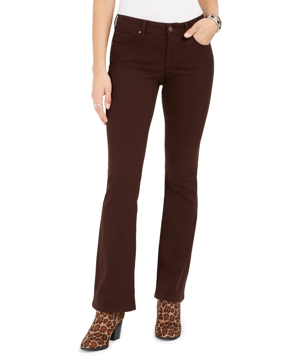 Jeans Bootcut com Controle de Barriga Petite Feminino Style &amp; Co Marrom Tamanho 22X5