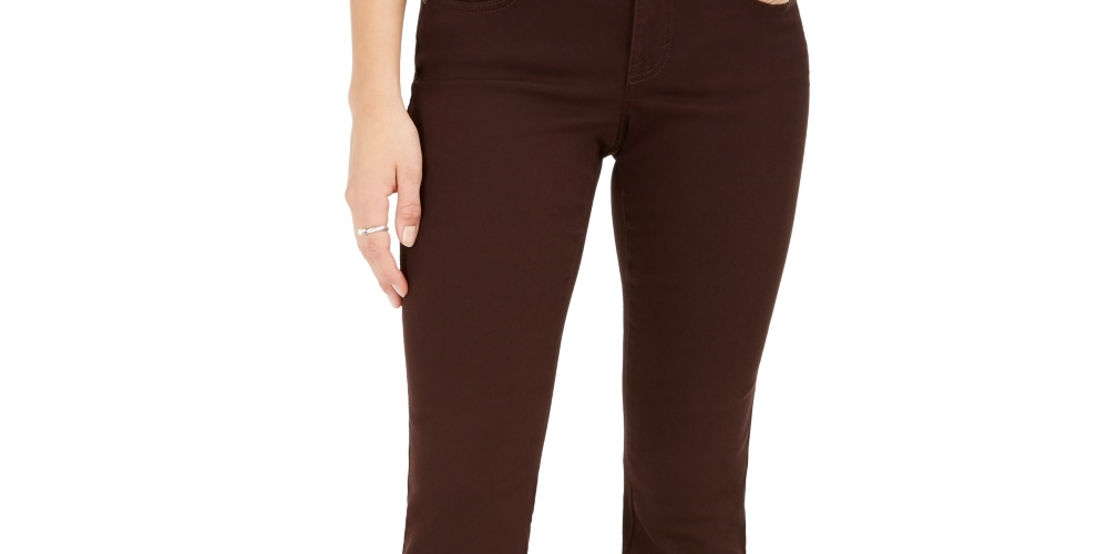 Jeans Bootcut com Controle de Barriga Petite Feminino Style &amp; Co Marrom Tamanho 22X5
