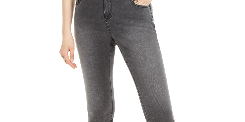 Calça jeans skinny feminina INC International Concepts Essentials preta, tamanho 10