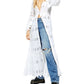 Cardigan feminino Sweetwater com ilhós e pompom Free People, branco, tamanho extrapequeno