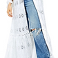 Cardigan feminino Sweetwater com ilhós e pompom Free People, branco, tamanho extrapequeno