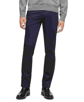 Calça Calvin Klein Masculina Slim Fit Autêntica de Cetim com Cinco Bolsos Cinza Tamanho 32X34