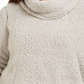 Suéter feminino estilo &amp; co plus size gola alta imitação sherpa cinza tamanho 0X