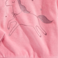 Primeiras Impressões Bebê Meninas Unicórnio Estampa Veludo Top Rosa Tamanho 6-9M