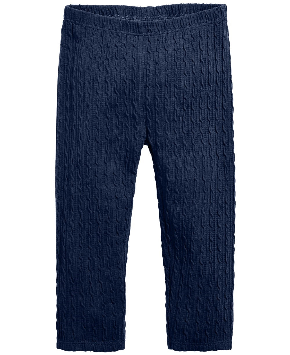 Legging texturizada para bebê menina First Impressions, azul, tamanho 12 meses