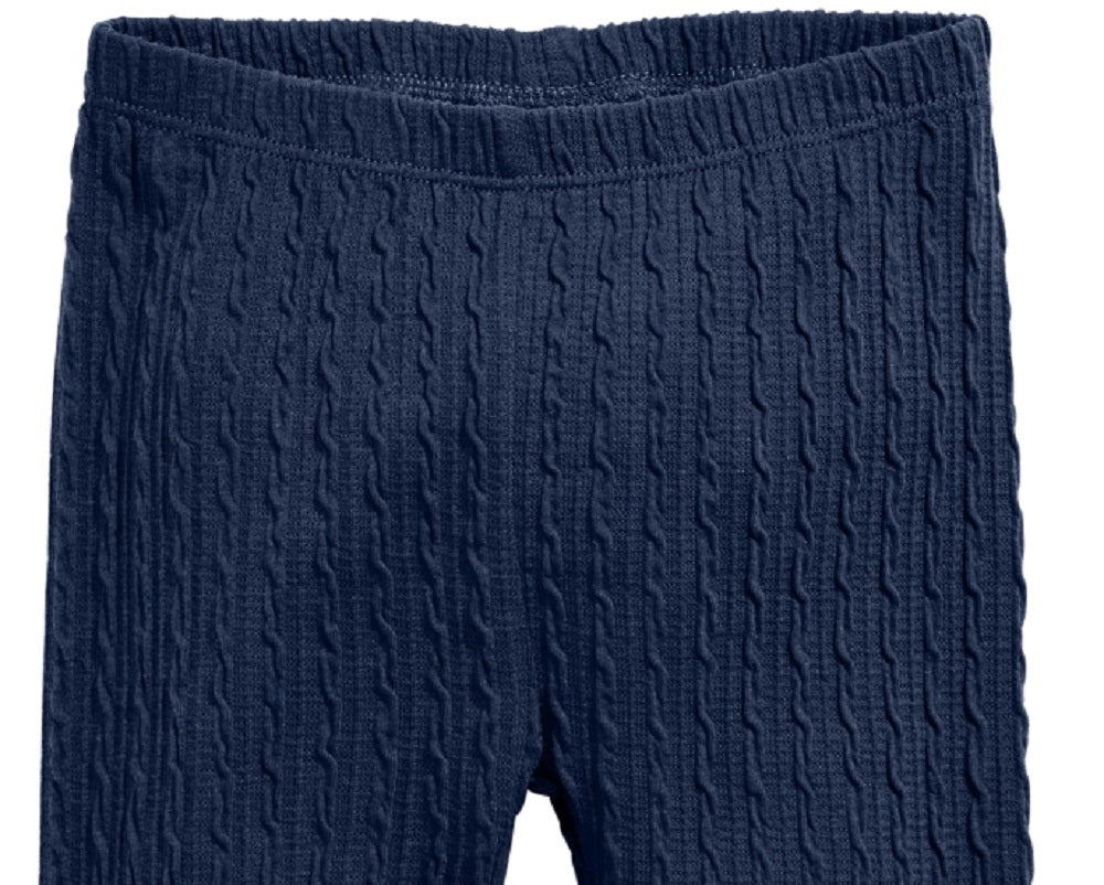 Legging texturizada para bebê menina First Impressions, azul, tamanho 12 meses