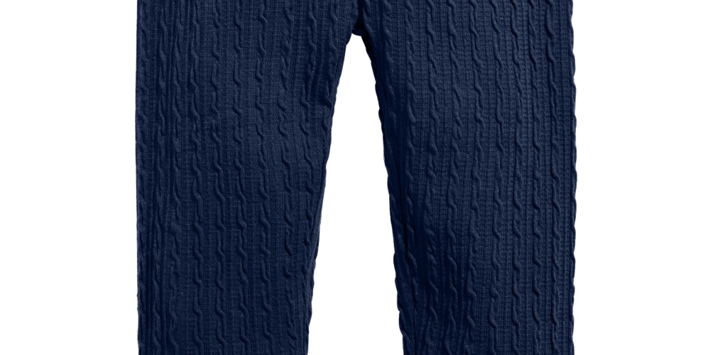 Legging texturizada para bebê menina First Impressions, azul, tamanho 12 meses