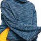 Suéter de gola alta grande de malha Sunny Days da Free People para mulheres, tamanho azul, tamanho extragrande