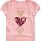 Camiseta infantil Epic Threads Little Girl's Hearts, rosa, tamanho 5