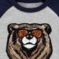 Camiseta de algodão com estampa de urso Carter's Toddler Boy's, azul, tamanho 3T