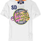 Camiseta masculina com estampa gráfica Superdry, tamanho natural, tamanho XX-G