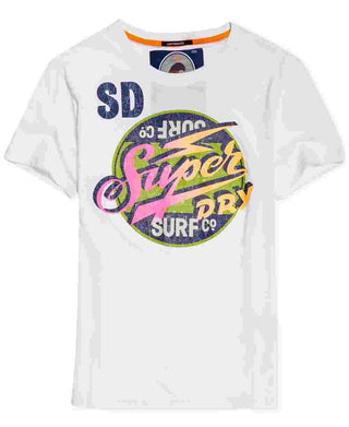 Camiseta masculina com estampa gráfica Superdry, tamanho natural, tamanho XX-G