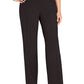 Calça feminina plus size e petite plus size JM Collection, corte reto, marrom, tamanho 28W