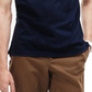 Camisa polo masculina Lacoste de manga curta e gola alta, azul, tamanho 9