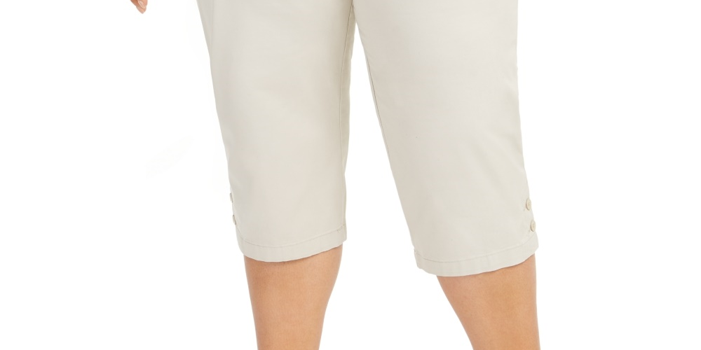 Calça Capri Plus Size Karen Scott Feminina Cinza Tamanho 20W
