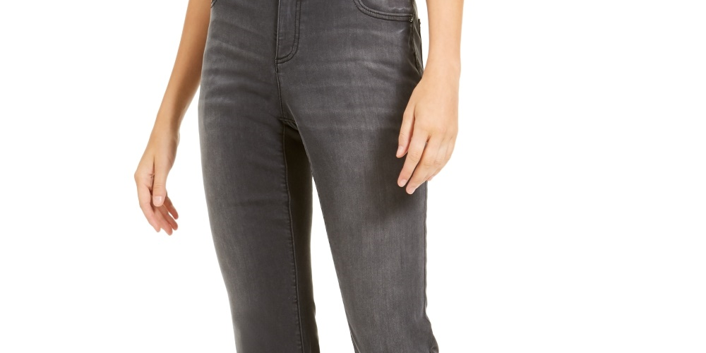 Calça jeans feminina Incfinity Bootcut Curvy-Fit da INC International Concepts, preta, tamanho 10