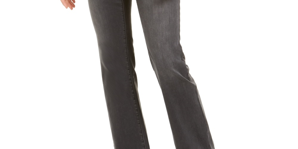 Calça jeans feminina Incfinity Bootcut Curvy-Fit da INC International Concepts, preta, tamanho 10