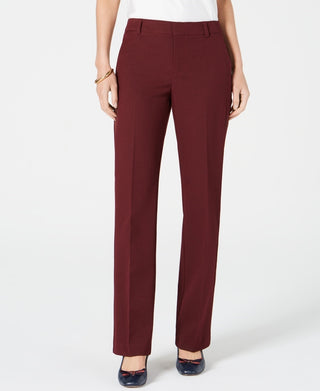 Charter Club Women's Solid Trousers Wine Size 6 Petite
