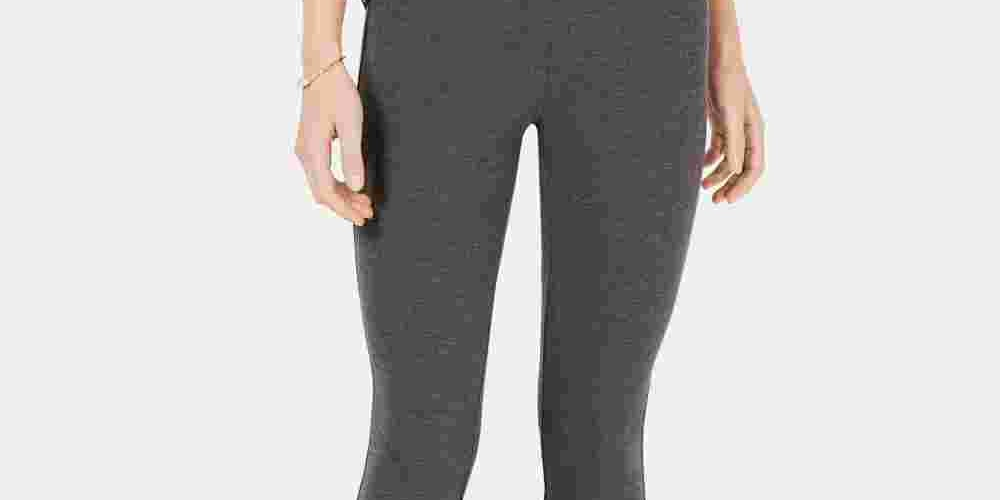 Leggings femininas Heather Active Wear da Maison Jules, cinza, tamanho médio