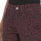 Jeans skinny feminino estilo &amp; co com estampa animal curvilínea, tamanho médio, vermelho, 12, pequeno