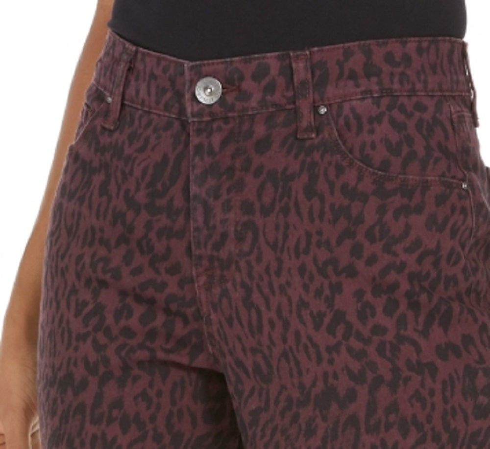 Jeans skinny feminino estilo &amp; co com estampa animal curvilínea, tamanho médio, vermelho, 12, pequeno