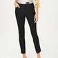 Calça feminina Charter Club Solid Newport Slim-Leg preta tamanho 4 Petite
