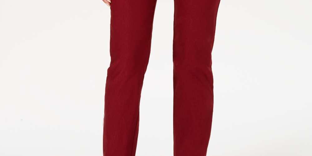 Calça skinny Chelsea Tummy Control feminina Charter Club, tamanho 6, vinho
