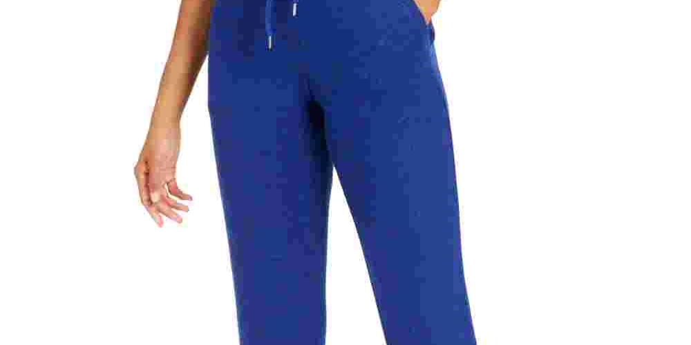 Calça de moletom feminina Ideology Mushy-Knit azul tamanho X-G