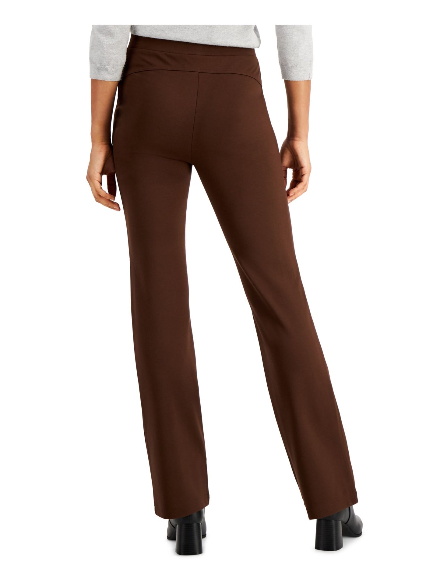 Calça Bootcut Feminina Style &amp; Co Comfort Waist Marrom Tamanho Petite M