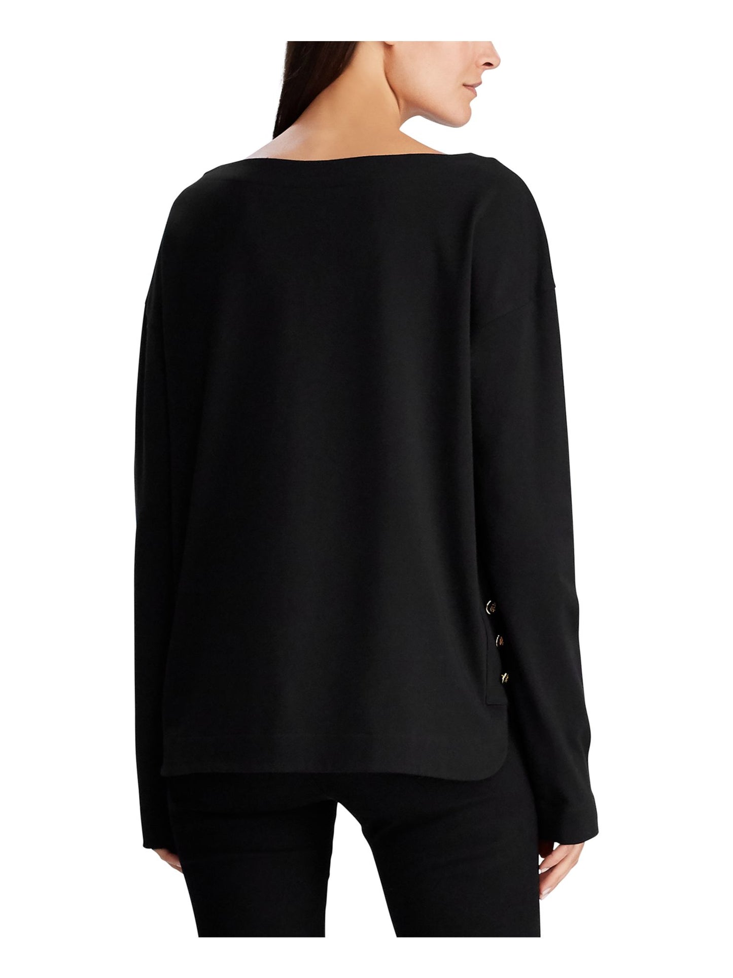 Blusa Ralph Lauren Feminina com Botões e Decote Canoa Verde Tamanho X-G