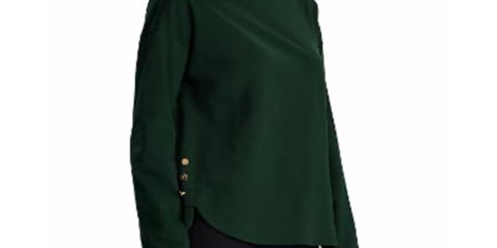 Blusa Ralph Lauren Feminina com Botões e Decote Canoa Verde Tamanho X-G